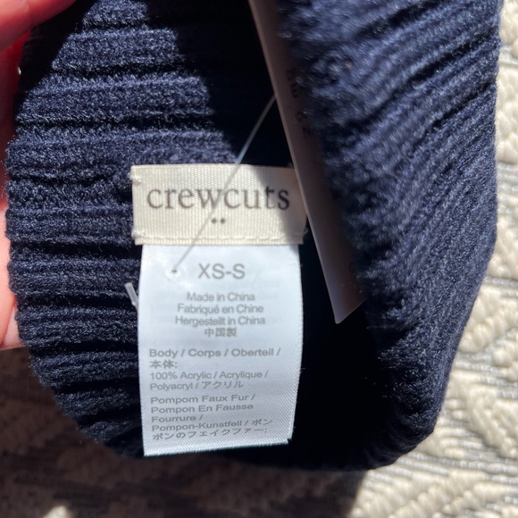 BRAND NEW J. Crew child pom pom beanie. - Picture 2 of 3